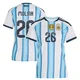 Women's Argentina National Team Nahuel Molina ＃26 White Replica FIFA X World Cup 2026 Home Soccer Jersey