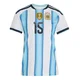 Women's Argentina National Team Nico González ＃15 White Replica FIFA X World Cup 2026 Home Soccer Jersey