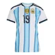 Women's Argentina National Team Nicolás Otamendi ＃19 White Replica FIFA X World Cup 2026 Home Soccer Jersey
