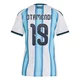 Women's Argentina National Team Nicolás Otamendi ＃19 White Replica FIFA X World Cup 2026 Home Soccer Jersey