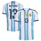 Youth Argentina National Team Cristian Romero ＃13 White Replica FIFA X World Cup 2026 Home Soccer Jersey