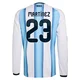 Youth Argentina National Team Emiliano Martínez ＃23 White Replica FIFA X World Cup 2026 Home Long Sleeve Soccer Jersey