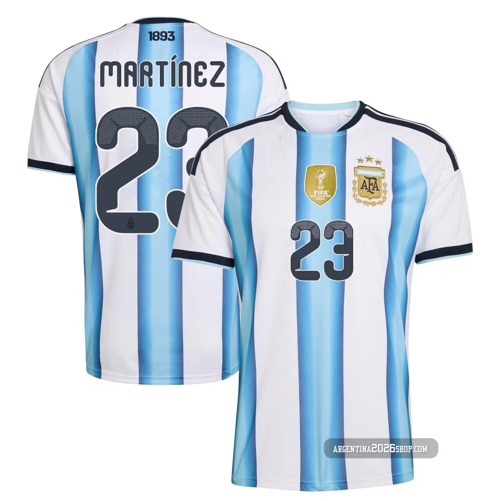 Youth Argentina National Team Emiliano Martínez ＃23 White Replica FIFA X World Cup 2026 Home Soccer Jersey