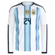 Youth Argentina National Team Enzo Fernández ＃24 White Replica FIFA X World Cup 2026 Home Long Sleeve Soccer Jersey