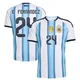 Youth Argentina National Team Enzo Fernández ＃24 White Replica FIFA X World Cup 2026 Home Soccer Jersey