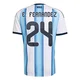 Youth Argentina National Team Enzo Fernández ＃24 White Replica FIFA X World Cup 2026 Home Soccer Jersey