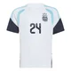 Youth Argentina National Team Enzo Fernández ＃24 White Replica FIFA X World Cup 2026 Tiro Away Training Soccer Jersey