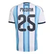 Youth Argentina National Team Facundo Medina ＃25 White Replica FIFA X World Cup 2026 Home Soccer Jersey