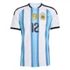 Youth Argentina National Team Gerónimo Rulli ＃12 White Replica FIFA X World Cup 2026 Home Soccer Jersey