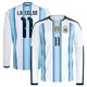 Youth Argentina National Team Giovani Lo Celso ＃11 White Replica FIFA X World Cup 2026 Home Long Sleeve Soccer Jersey