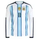 Youth Argentina National Team Giovani Lo Celso ＃11 White Replica FIFA X World Cup 2026 Home Long Sleeve Soccer Jersey