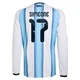Youth Argentina National Team Giuliano Simeone ＃17 White Replica FIFA X World Cup 2026 Home Long Sleeve Soccer Jersey