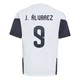 Youth Argentina National Team Julián Álvarez ＃9 White Replica FIFA X World Cup 2026 Tiro Away Training Soccer Jersey