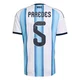 Youth Argentina National Team Leandro Paredes ＃5 White Replica FIFA X World Cup 2026 Home Soccer Jersey