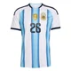 Youth Argentina National Team Nahuel Molina ＃26 White Replica FIFA X World Cup 2026 Home Soccer Jersey