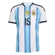 Youth Argentina National Team Nico González ＃15 White Replica FIFA X World Cup 2026 Home Soccer Jersey