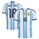 Youth Argentina National Team Nico Paz ＃18 White Replica FIFA X World Cup 2026 Home Soccer Jersey