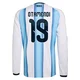Youth Argentina National Team Nicolás Otamendi ＃19 White Replica FIFA X World Cup 2026 Home Long Sleeve Soccer Jersey