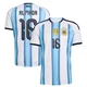 Youth Argentina National Team Thiago Almada ＃16 White Replica FIFA X World Cup 2026 Home Soccer Jersey