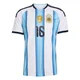 Youth Argentina National Team Thiago Almada ＃16 White Replica FIFA X World Cup 2026 Home Soccer Jersey