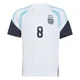 Youth Argentina National Team Valentín Barco ＃8 White Replica FIFA X World Cup 2026 Tiro Away Training Soccer Jersey
